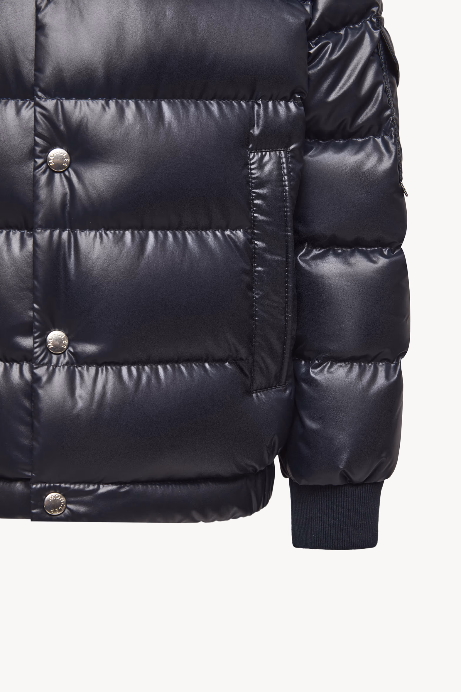 Manaem Hooded Down Jacket Boy Navy Blue Moncler 5